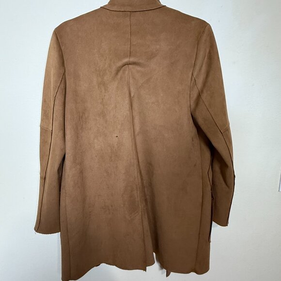 T Tahari faux suede jacket coat Sz S USA - Picture 10 of 12